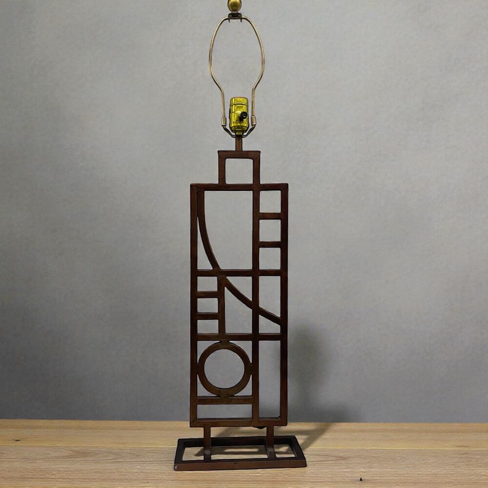 Vintage Postmodern Geometric Table Lamp by Robert Sonneman for Kovacs 1980s